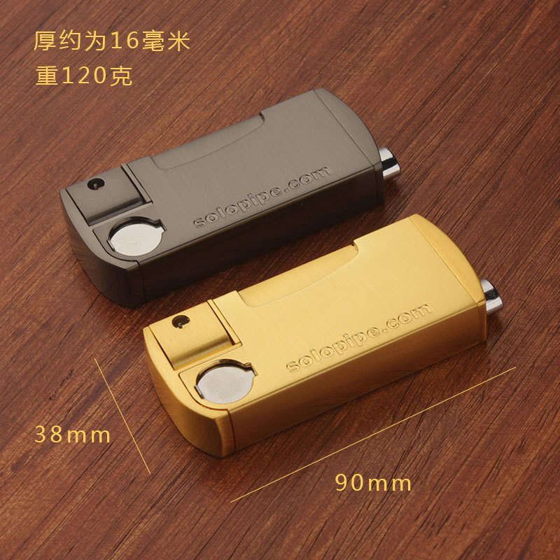 LOGO Creative Metal Lighter Pipe Tobacco Smoking Pipe Combination Set Metal Smoking Bong Water Pipe for Tobacco Case Lighter No Butane Gift Box