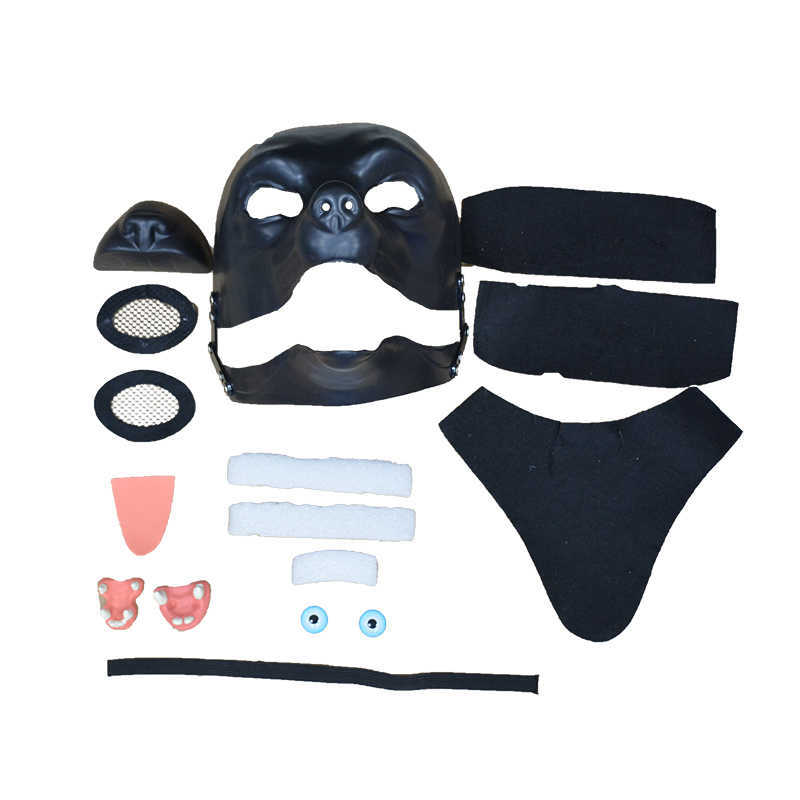 DIY Hayvan Hareketli Ağız Boş Maske Kalıp DIY El Yapımı Kurt Kalıp Set Paketi Kendi Cadılar Bayramı Maskesini Yap HKD230810