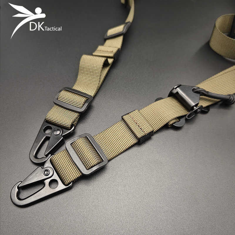 Ochrona rocka Pasek do karabinu zewnętrznego Wyjmowany modułowy 2 punkty /1 punktowy zasilanie wyściełane taktyczne Crossbody Pasek Airsoft Akcesoria HKD230810