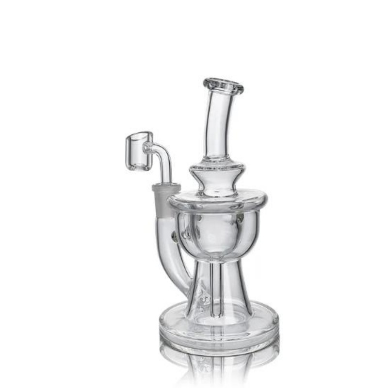6.38inch Trophy Incycler clear hookah Clear Glass Beaker galss water pipe glass bong 14mm Joint