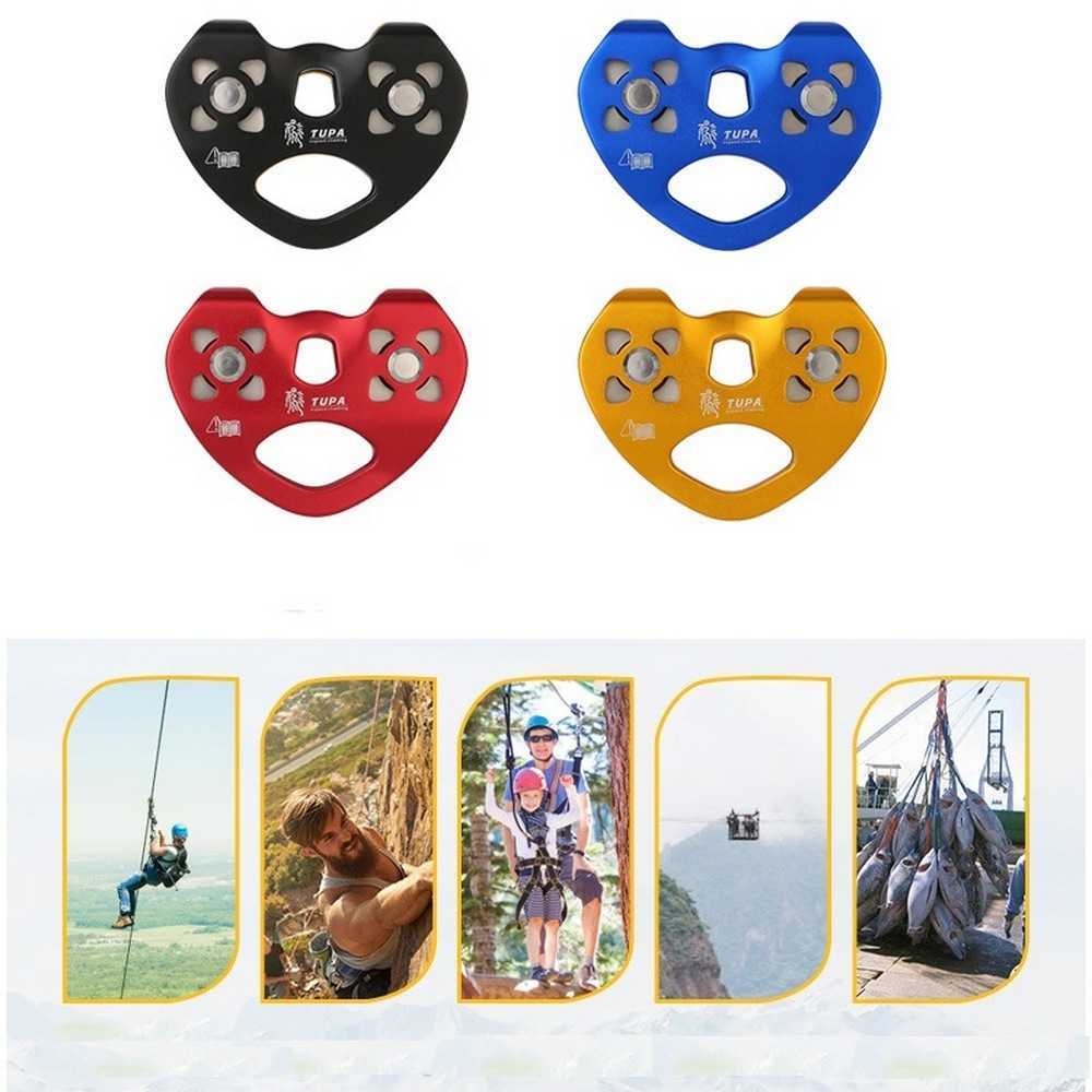 Rock Protection Professional Climbers Ropeway Double Slide Zipline High-altitude Outdoor Transportation Ropeway Pulley Rock Climbing Accessories HKD230810