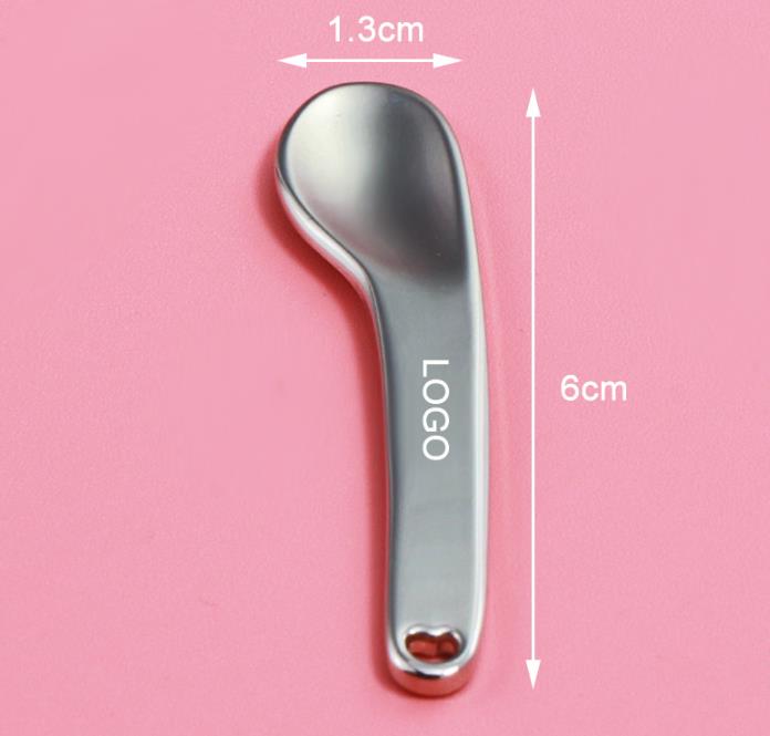 Spoons Curved Cosmetic Spatula Scoops Makeup Mask Spatulas Facial Cream Spoon for Mixing and SamplingRose Gold/Silver/Gold SN839