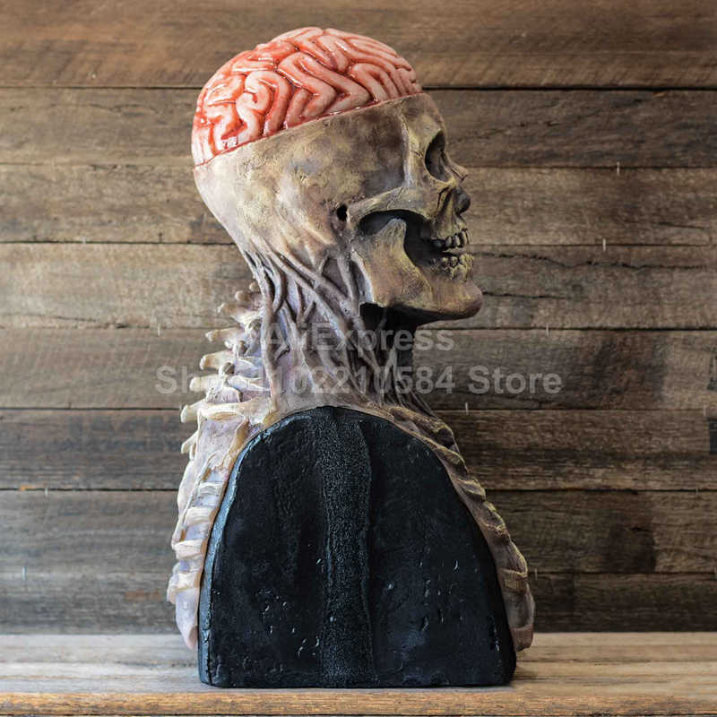 Halloween Terror Mask Cos Biochemical Crisis Demon Zombie Skeleton Head Cover Clothing Props Party Supplies HKD230810