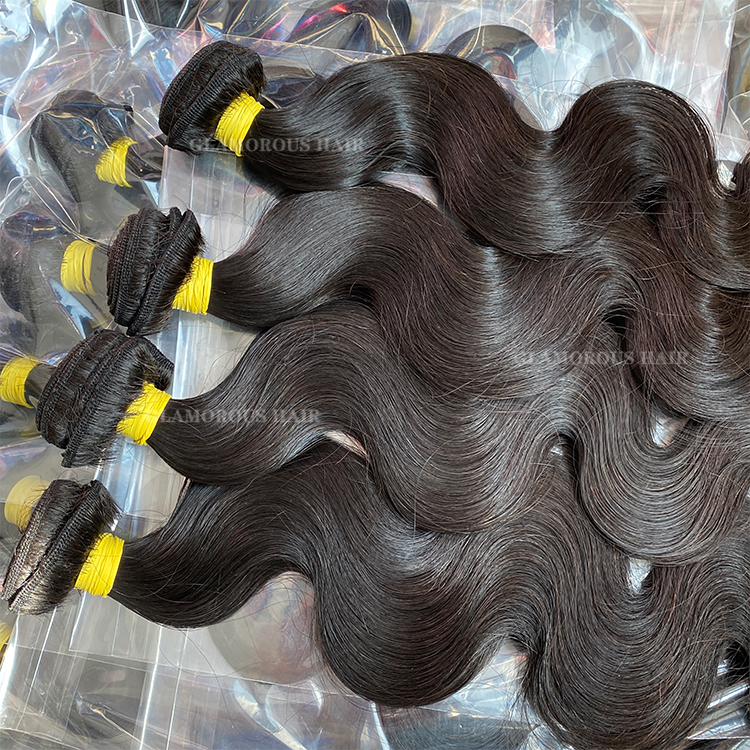 Glamorous Brazilian Hair Body Wave Wavy Hair Extensions 3 Bundles Best Selling Raw Virgin Peruvian Malaysian Indian Remy Human Hair Weaves