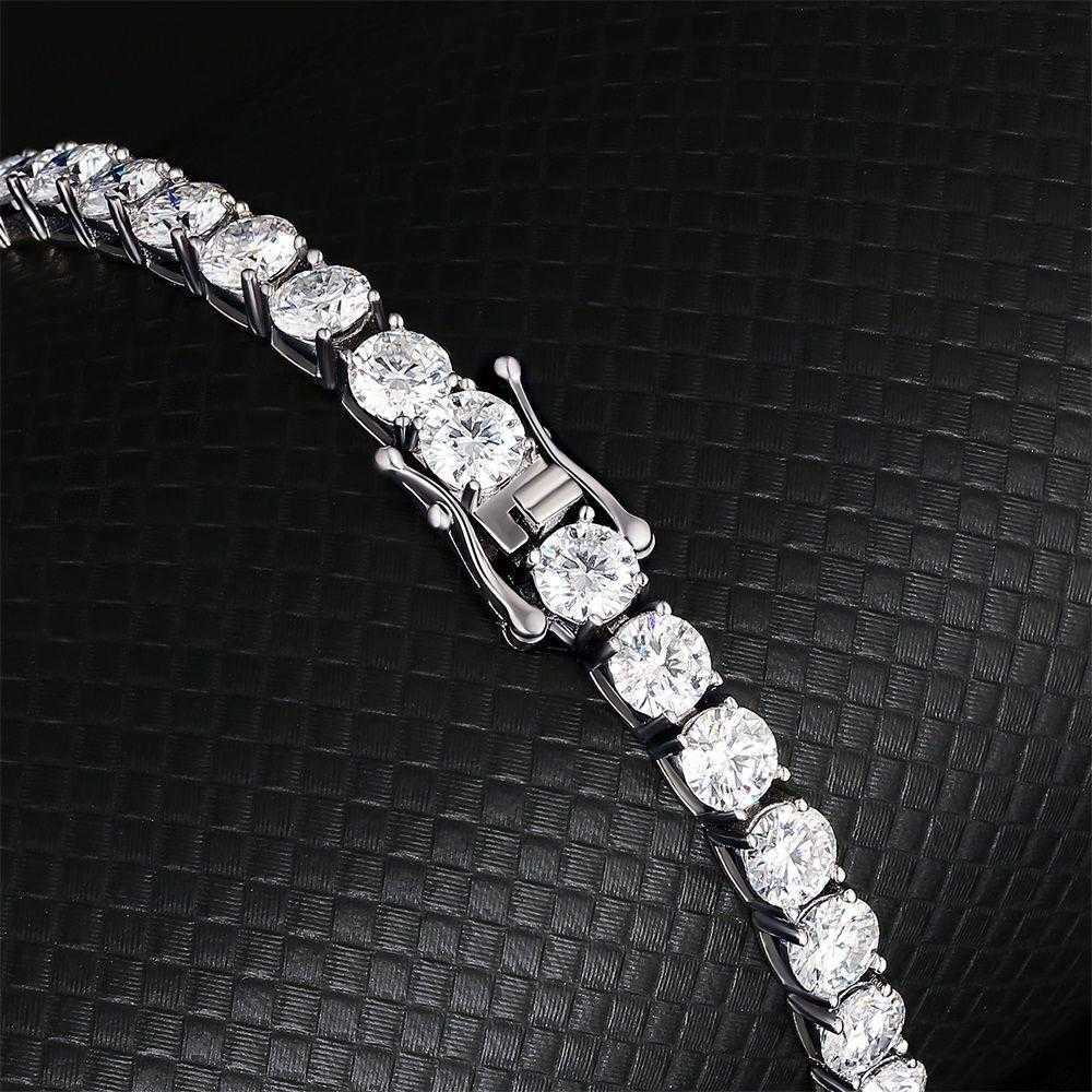 Pendant Necklaces 4mm Moissanite White Gold Tennis Bracelet necklace 7 INCH 8.5INCH 9 INCH 16INCH 18INCH 20INCH 22INCH 24INCH