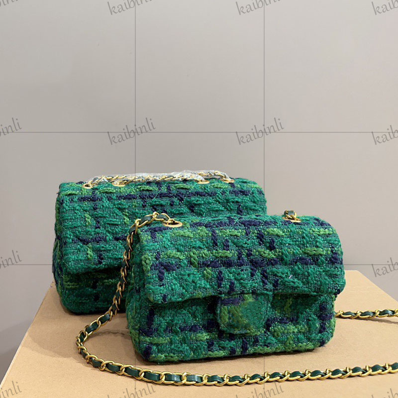 Crochê de lã outono inverno recém chegados bolsa de designer bolsa de ombro de feltro mini aba bolsa de corpo cruzado bolsa de correntes de contas 14 cores 20/25 cm bolsa de festa Halloween / Natal