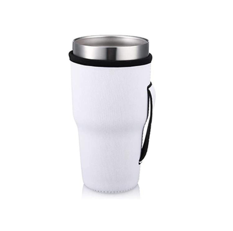 Återanvändbara handtag Ice Coffee Cup Sleeve Neoprene Isolated Sleeves Cups Holder with handtag för 30oz -32oz Tumbler Water Bottle Mug Cover Case Pouch SN4435