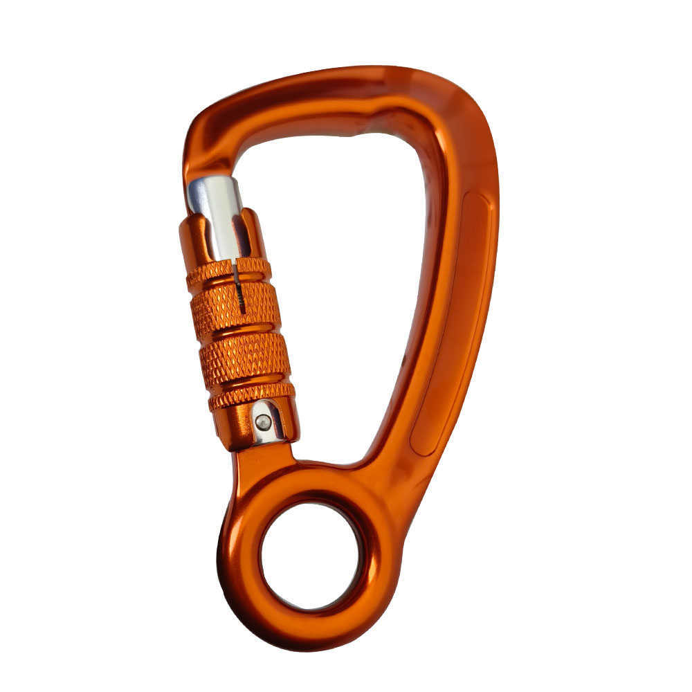 Rock Protection 30KN Triple Locking Aluminum Carabiner Offset with A Captive Eye HKD230810