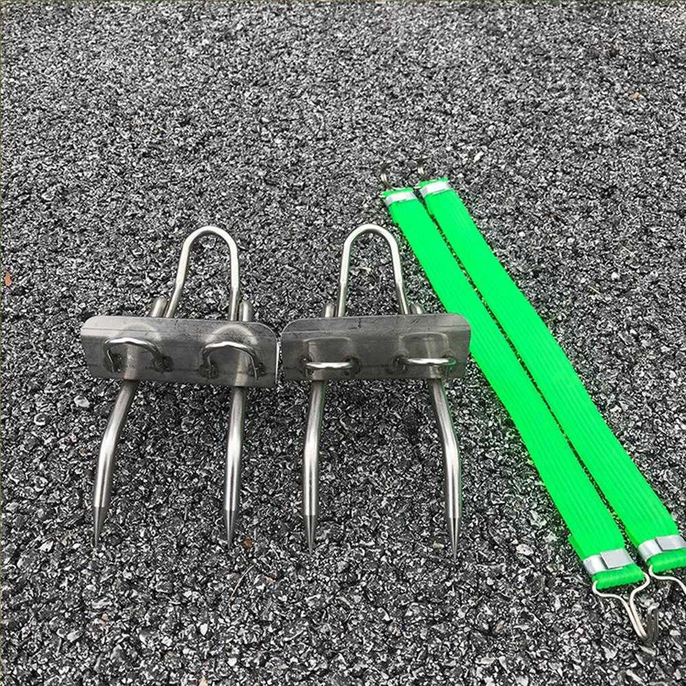 Rock Protection Tree Climbing Tool Pole Climbing Spikes för jakt Observation Picking Fruit 304 Rostfritt stål Klättringsträdskor Simple to HKD230810