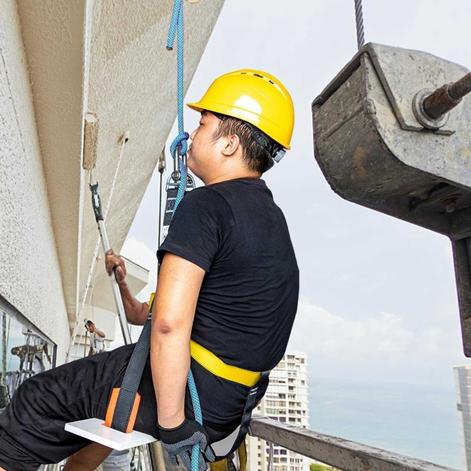 Proteção de rochas Cingue a cinto de segurança Equipamento de segurança do cinto de segurança Rapa para proteção contra quedas para o trabalho em altura resgate HKD230810