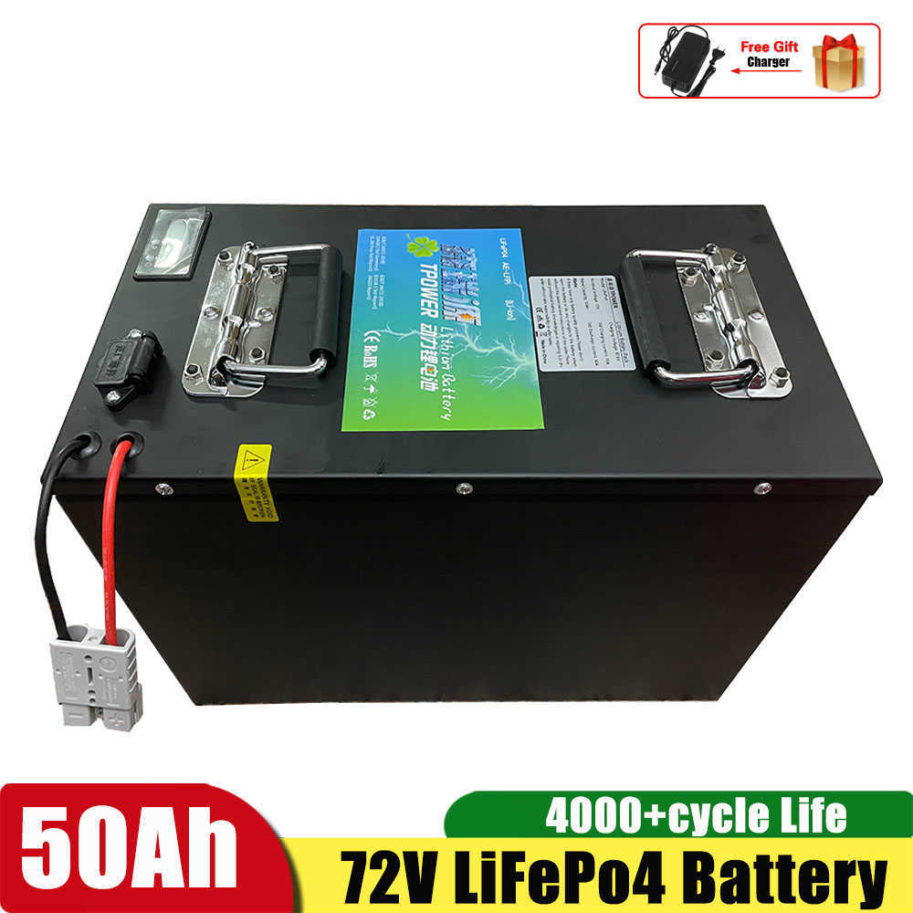 72 V 50AH Iron Iron LifePo4 Akumulator Bluetooth BMS dla 5000W Scooter Motorcycle Forklift Cructa +ładowarka