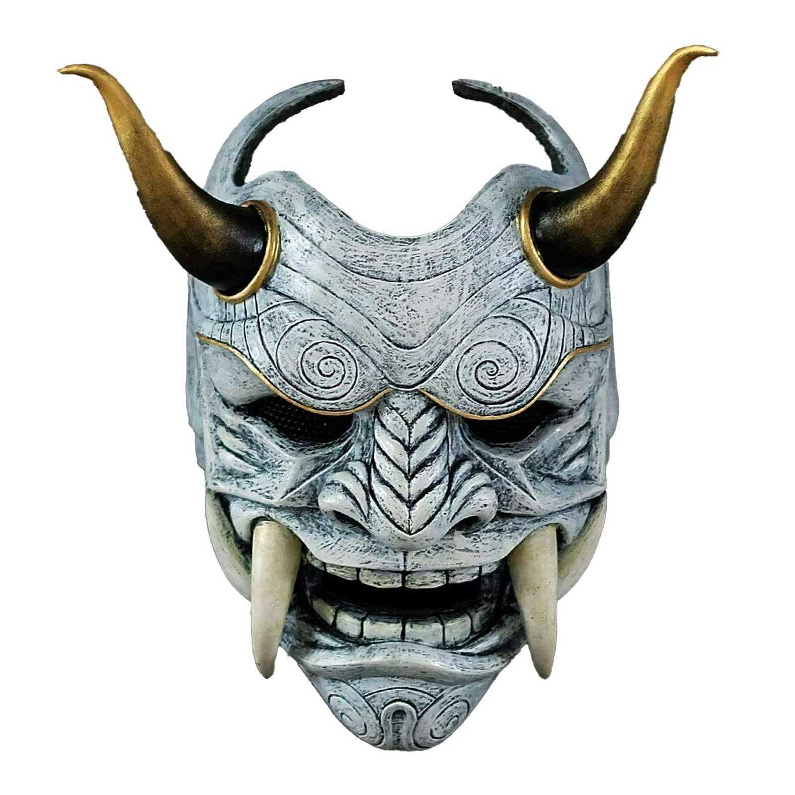 Masplay Masplay Monster Scary Halloween Hannya Demon Oni Samurai Noh Kabuki Prajna Devil Masks HKD230810