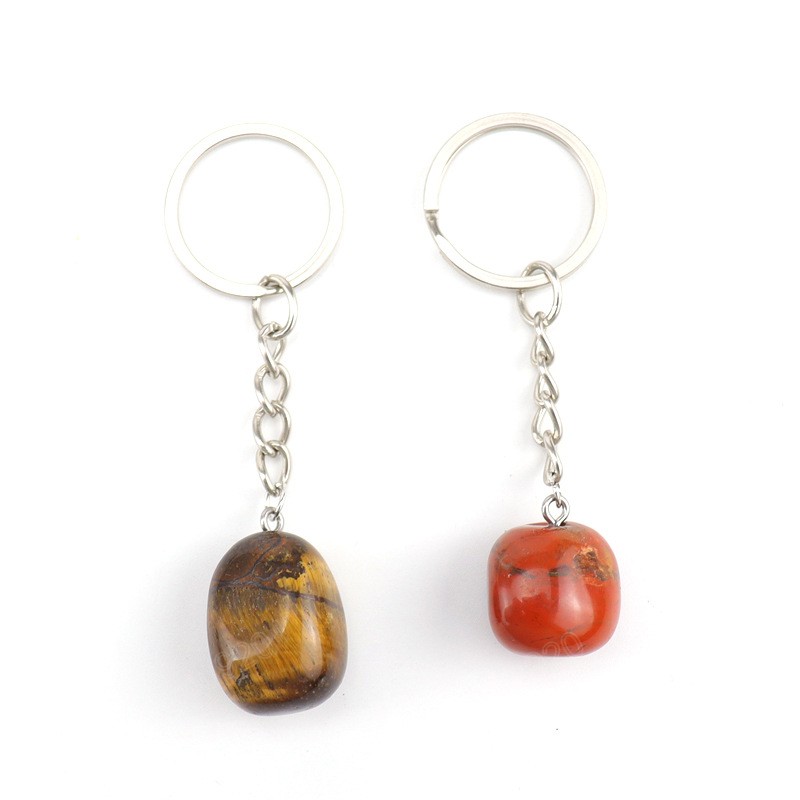 Fashion Irregolare Natural Stone Keychain Nuovi accessori gioielli Accessori semplici a ciondolo a ciondolo agata Crystal Agate Pinta donne Regalo feste