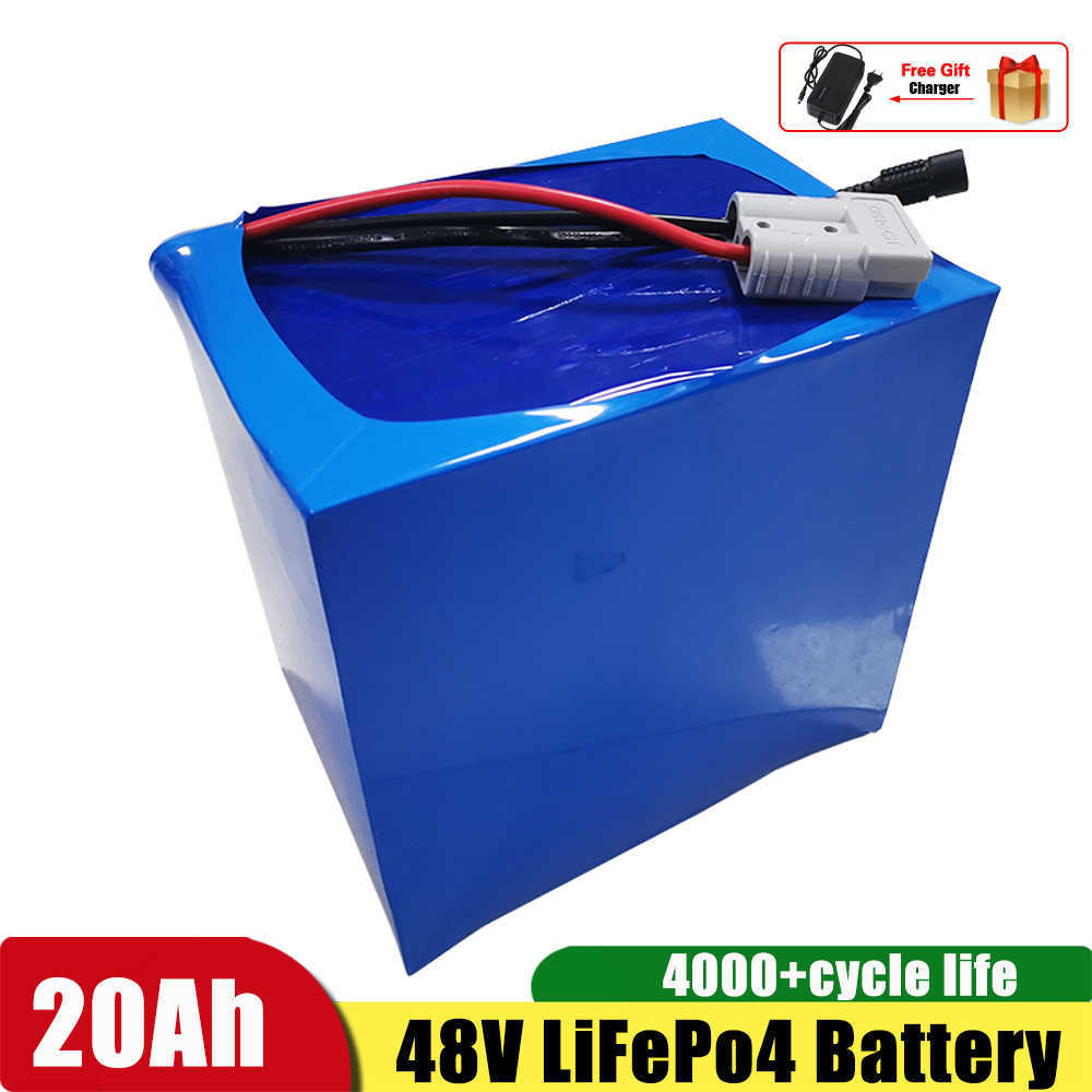 Great Power LifePO4バッテリーパック48V 20AH BMS 50A 1000W 48V電気自転車自転車1500Wモーターブランド3.2V LifePO4 20AH +充電器