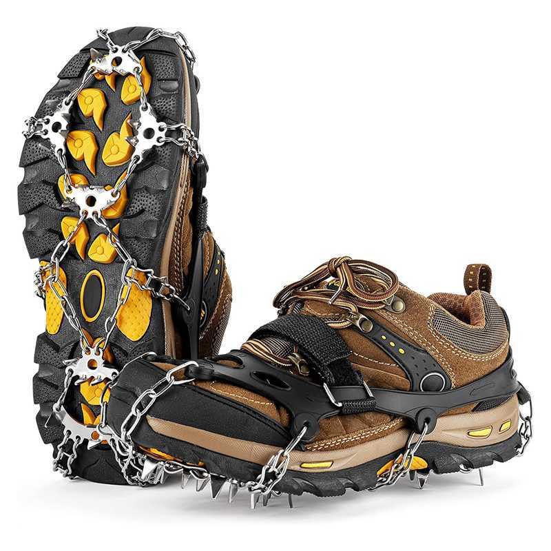 Protection des rochers e 24 Crampons Crampons Ice Snow Snow Snow Couvre des chaussures antidérapantes Cllets de pointes Crampons Anti-Slip Overshoes HKD230810