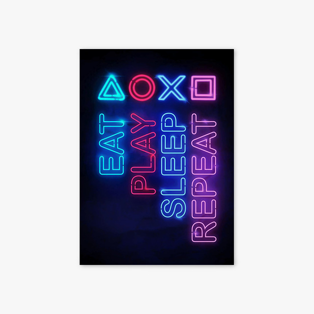 Gamer Sign Posters And Prints Game Playstation Canvas Painting Pictures Wall Art Boys Bedroom Gaming Home Decor for Kids w06