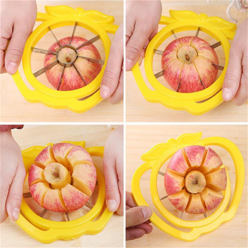 Kitchen Gadgets Apple Corer Slicer Stainless Steel Easy Cutter Cut Fruit Knife Cutter For Apple Pear Fruit Vegetables Tools JL1880