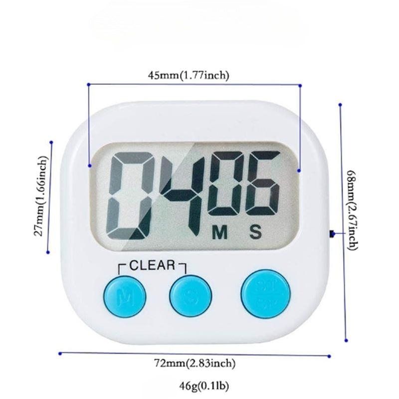 Bunte digitale Küchentimer Multifunktions-Timer zählen nach unten elektronische Eier Clock Houseware Back LED-Display Timing Reminder JL1879