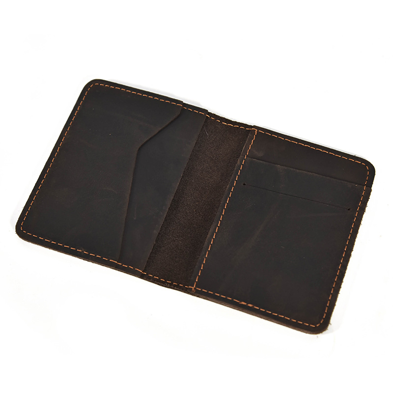 Plånböcker D 100% Cowhide Short Retro Men Brand Designer Vintage Style Men's Purses High Quality Man Card266m