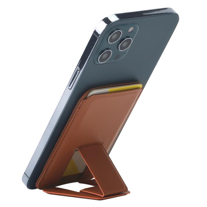 Magsafe deri telefon sahibi manyetik kasa cüzdan kredi kartı kese cep ip iPhone 15 14 için uygun çanta 13 12 11 Mini Pro Max ile katlanabilir kickstand