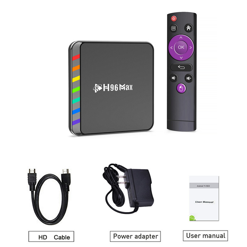 H96 Max W2 Amlogic S905X4 Smart TV Box Android 11 4K 3D 4GB 64G 16GB 32GB WiIFI-6 BT5.0 AV1 Media Player Set Top Box