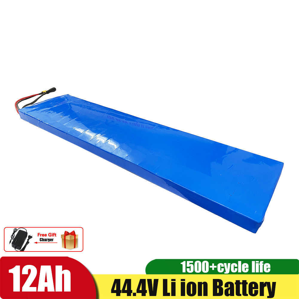 12S 44.4V 12AH LITHIUM LI JON Batteripaket med BMS For48V Electric Scooter CityCoco Scooter Skateboard Electric +Charger