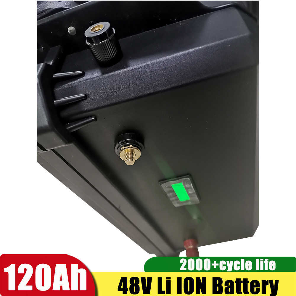 48V 120AH Electric Scooter Lithium Li ion Battery Pack for Electric Bicycles Scooters Golf Cart Vehicles+10A Charger