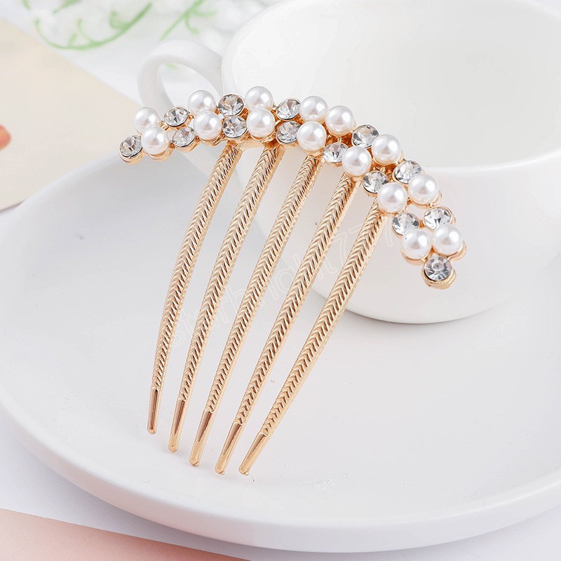 Fashion Women Hair Combs Hairpins Rhinestone Pearl Hair Clip Claws Bance Accessori panini pannelli panini.