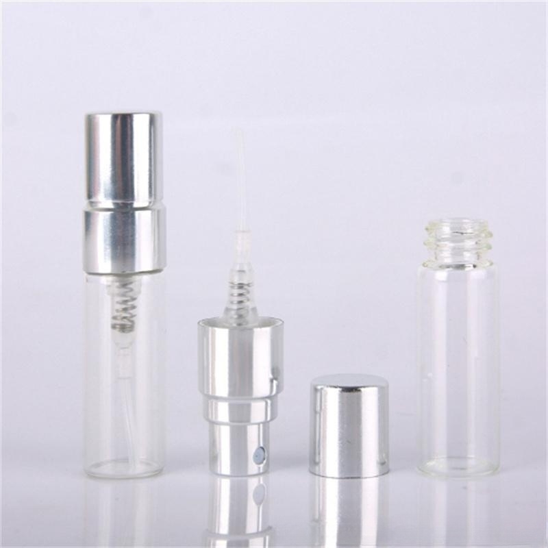2ml 2.5ml 3ml Clear Spray Bottle Empty Glass Container with Black Silver Gold Pump Sprayer JL1902
