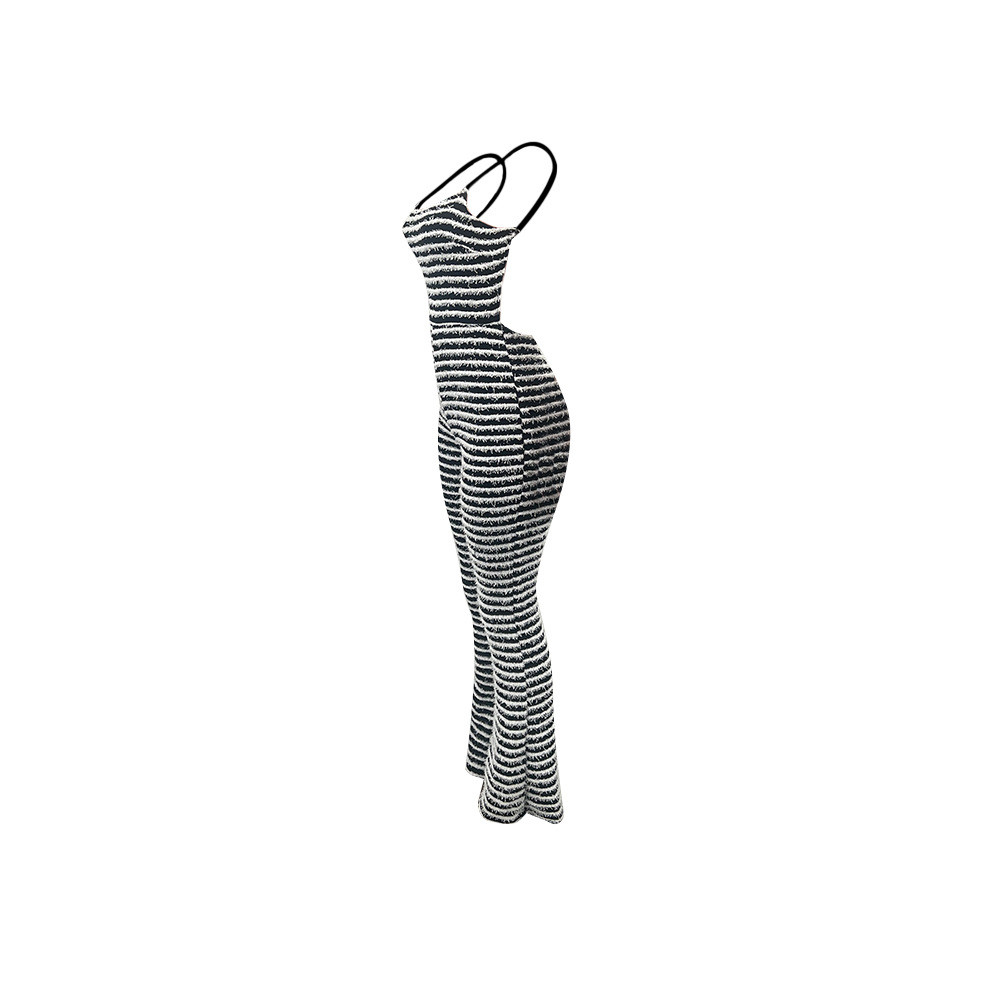 Дизайнерские сексуальные беспорядочные комбинезоны летние женщины спагетти ремешок для бодисоновой рукавочные рукавочные полоса