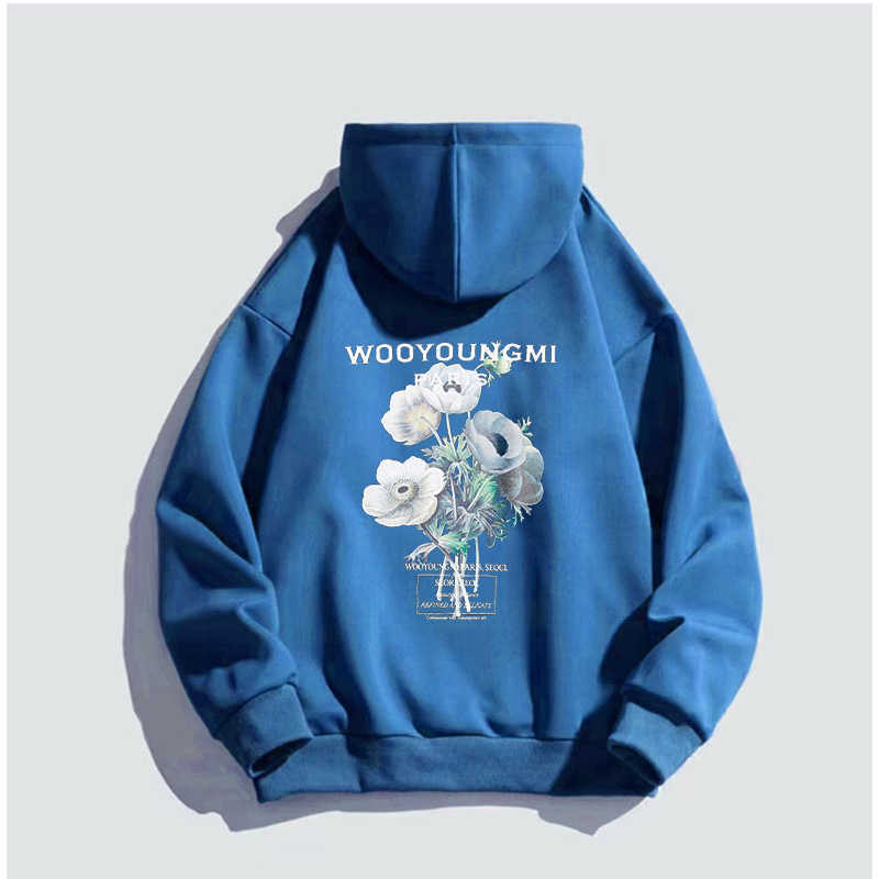 2023 Korea Studio Wooyoungmi Designer Fashion Brand Printing Hoodie Overdimensionerad långärmad en hoodie Men Women Jacket Top Clothes HKD230725