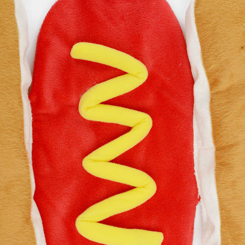 Mouilles de chien Hot dog Costume de compagnie de compagnie de compagnie de compagnie Costume de chien Saucisse Cosplay Halloween Costumes Clothes pour chiens Supplies pour animaux de compagnie HKD230812