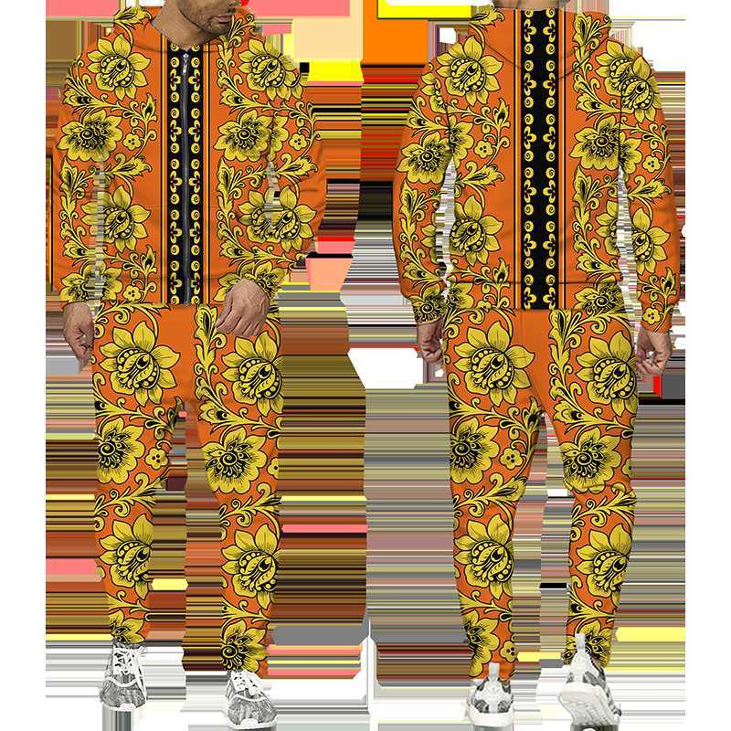 Nieuwe retro -stijl 3D cartoon geprinte jas suit coole mannen/vrouwen tracksuit/vintage top/hoodies merk mode heren kleding sets hkd230725