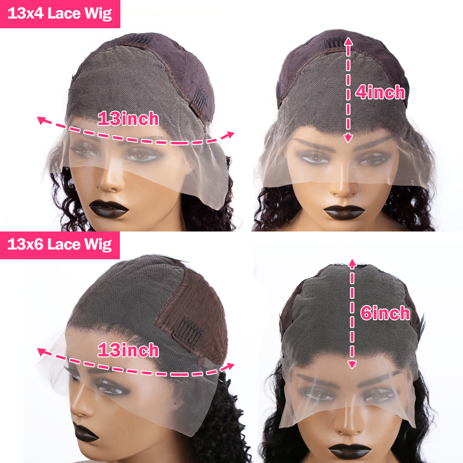 Cosdelu 30 40 polegadas onda profunda 13x4 Peruca de renda transparente Humano Human Brasilian Curly 13x6 HD Lace Frontal Wigs for Women 180%