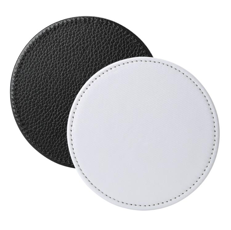 Sublimatie blanco Cup Coaster Pu Leather Round Square Mug Mats Auto Cup Holder Mokken Pad Diy Crafts Vinyl Projects Leveringen Barware AccEnorieën 2 ontwerpen SN4199