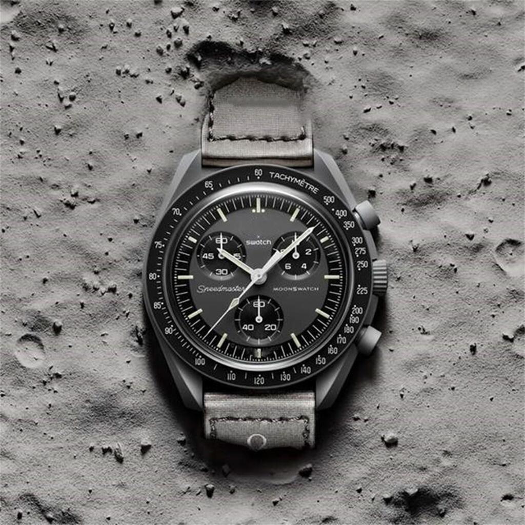 デザイナーウォッチメンズウォッチMoonswatch Neptune for Woman Movement Jupiter Watch Mission to the Moon 42mm Luxury Nylon WatchBand Plan257Q