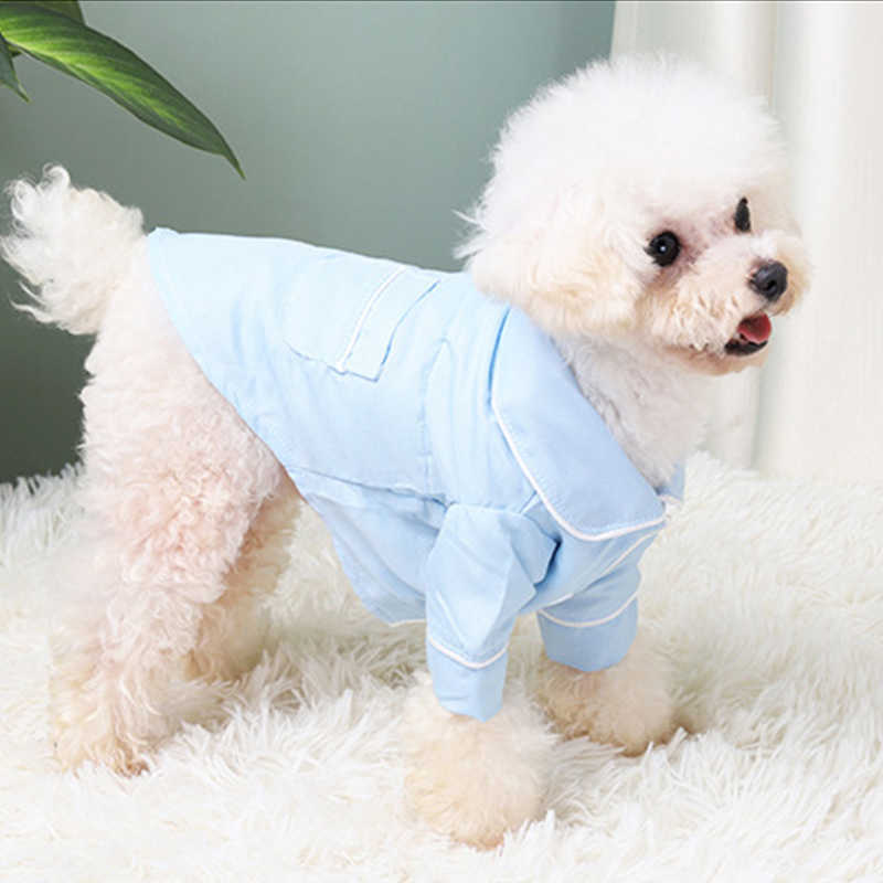 Pijamas de estimação de estilo coreano Camisetas de cachorro respiráveis ​​confortáveis ​​roupas de luxo para cães de cães pijamas roupas de estimação de animais de estimação HKD230812