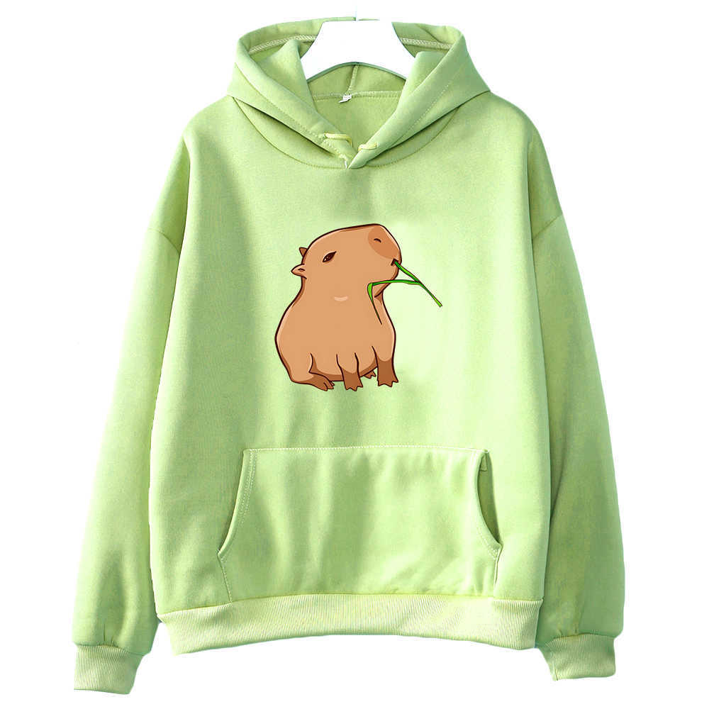 Grappige capybara print hoodie vrouwen/mannen kawaii cartoon tops sweatshirt voor meisjes unisex mode Harajuku grafische pullovers met capuchon hkd230725