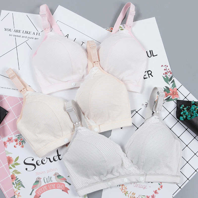 La maternité intime allaiter le coton maternité soutien-gorge infirmier pour nourrir les femmes enceintes sans fil de dérivation ajustées HKD230812