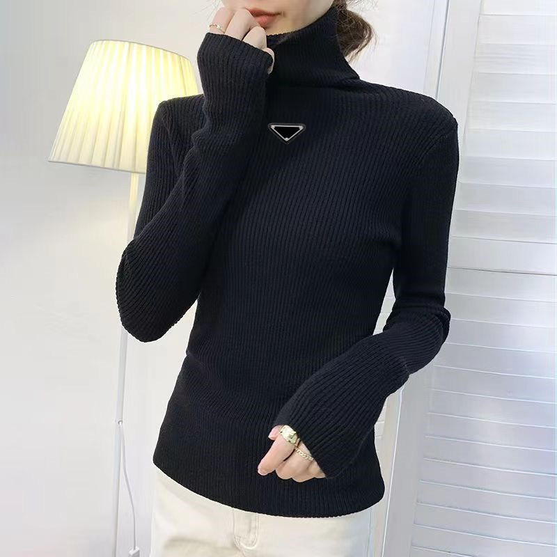 Suéter de diseñador para mujer, jersey de lana versátil con cuello redondo, camisa de punto Sexy, Hig322C de lujo