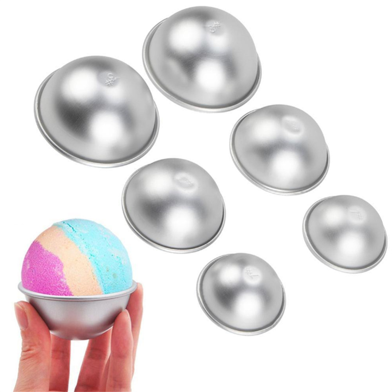 Bath Bomb Cake Mold 3D Aluminum Alloy Ball Sphere Mold Cake Baking Pastry Mould 4.7 cm 5.7 cm 6.7cm JL1898