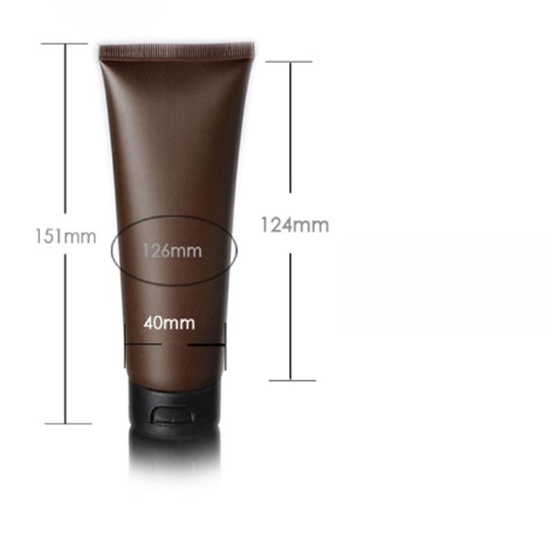 Bouteille en plastique de 100 ml de lotion Crème / tube doux brun vide pour emballage cosmétique Caine de soins de la peau