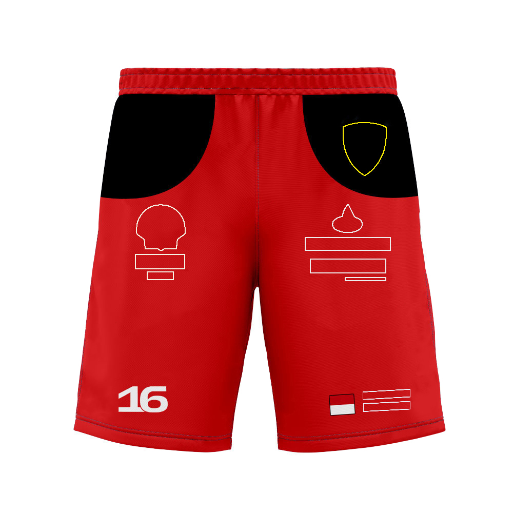 2023 Nuovi pantaloncini da corsa F1 Formula 1 No 16 No 55 Pantaloncini da pilota Pantaloncini da spiaggia traspiranti da uomo estivi Tifosi della squadra Pantaloni corti da uomo