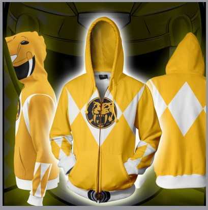 Mighty Morphin 3D impressão zíper do zíper do capuz legal Moda/mulher/crianças Manga longa Capuzes de moletom casual Casual Cosual Jacket Roupos HKD230725