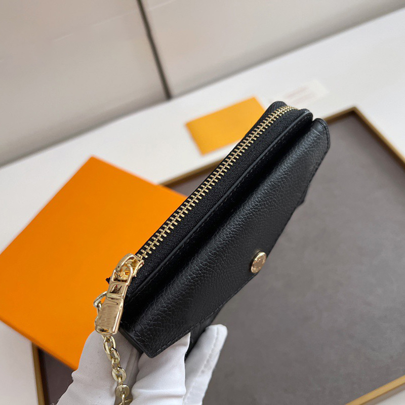 Recto Verso Designer Card Holder Key Pouch Women Pochette Cles Luxury Keychain Zippy Wallet Men Fashion Ring Chain Mini Coin Purse Pocket Lady Charm Card H