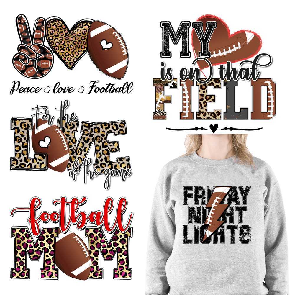 Fashion Football Mom Mama säsong designer värmeöverföring klistermärke utskrift diy järn på dekaler för hoodies hkd230725