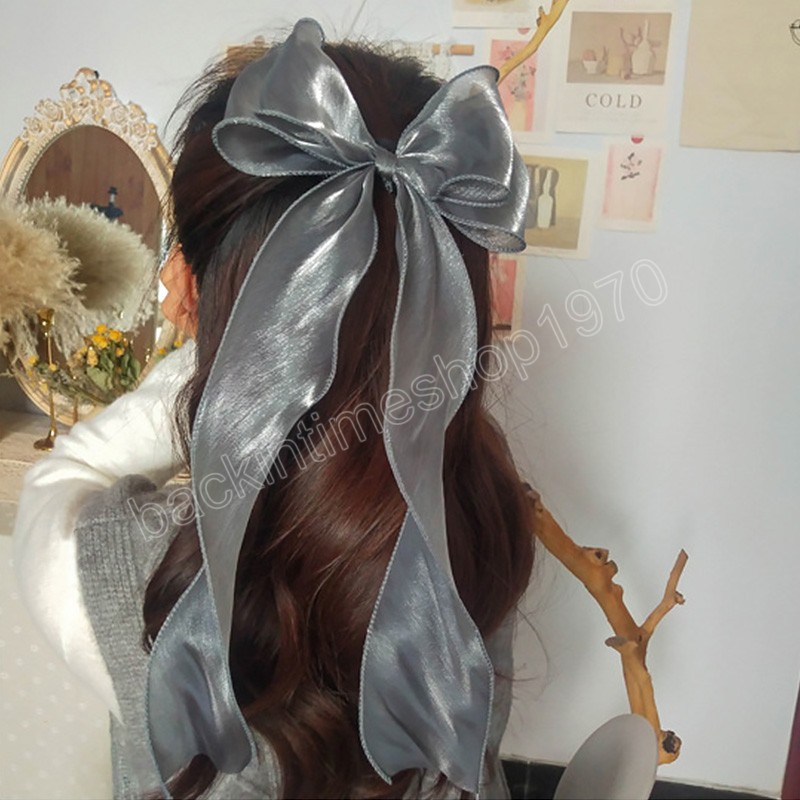 Śliczne modne wstążki koronkowe dziobowe dziobowe spinki do włosów dla kobiet dziewczynki do włosów dziewczyny eleganckie barrette kucyk klipsy do włosów akcesoria