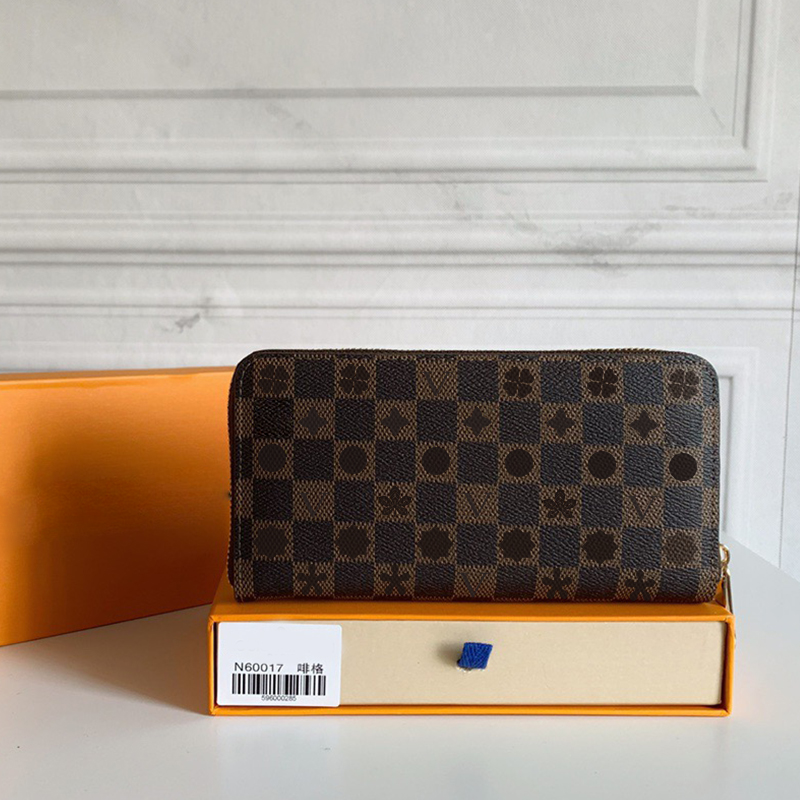 Women clutch Wallets designer wallet leather long purse card holder business zippy checkered phone bag cardholder
