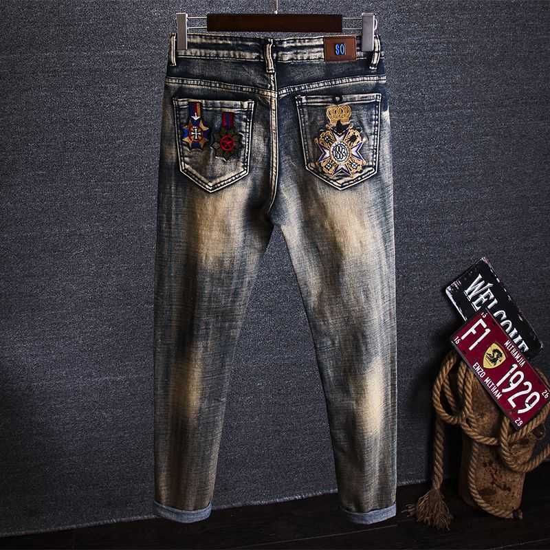 Tapered Graphic Jeans for Men with Print Hip Hop Motorcycle Mens Cowboy Pants Boot Cut Summer High Quality Straight Xs Trousers HKD230812