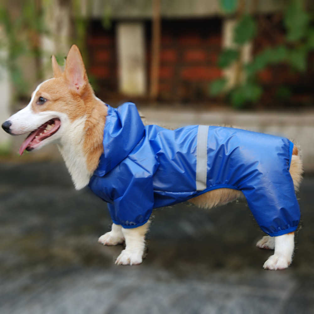 Pet Dog Waterproof Raincoat Jumpsuit Reflective Rain Coat Sunscreen Dog Outdoor Clothes Jacket for Small Dog Pet Supplies HKD230812
